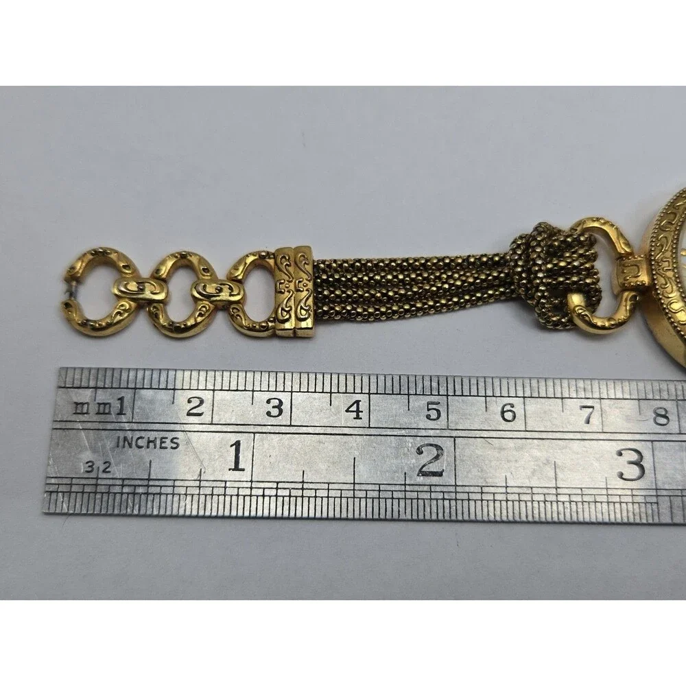 1928 Jewelry Womens Gold Tone Victorian Revival Classic Quartz Watch New Battery